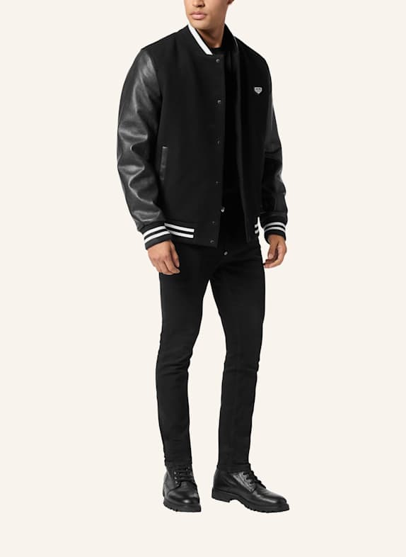 PHILIPP PLEIN Bomberjacke SKULL SCHWARZ