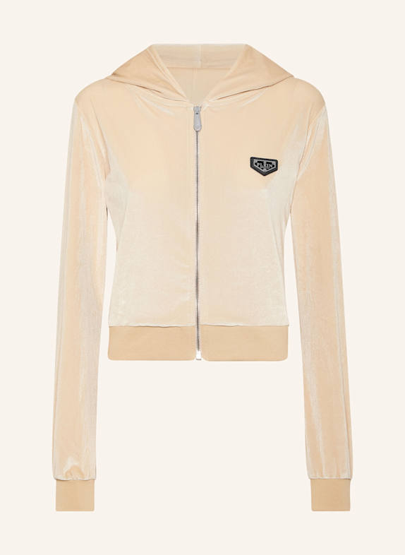 PHILIPP PLEIN PHILIPP PLEIN Sweatjacke mit Kapuze SKULL BEIGE