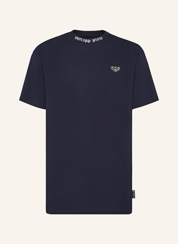 PHILIPP PLEIN T-Shirt Rundhalsausschnitt Ss PHILIPP PLEIN TM DUNKELBLAU