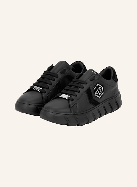 PHILIPP PLEIN Lo-Top Turnschuhe HEXAGON SCHWARZ