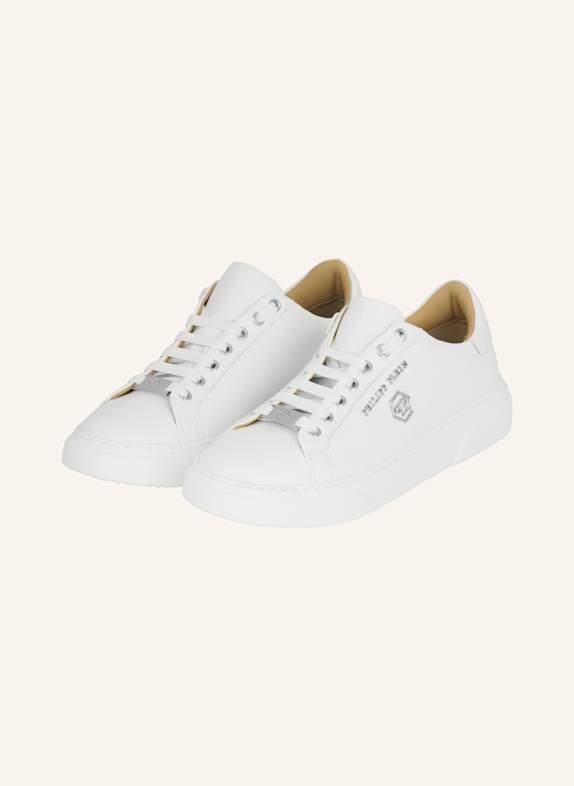 PHILIPP PLEIN Lo-Top Turnschuhe HEXAGON WEISS