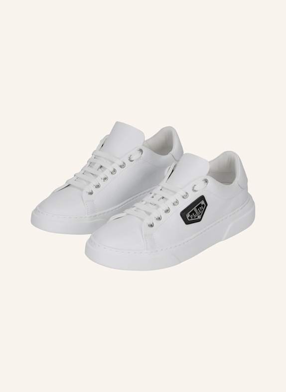 PHILIPP PLEIN Lo-Top Turnschuhe ICONIC PLEIN WEISS