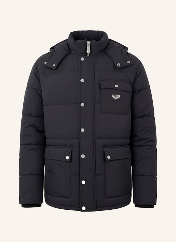 PHILIPP PLEIN Nylon Jacke GOTHIC PLEIN SCHWARZ