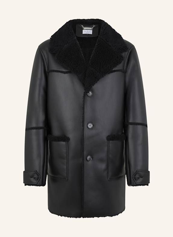 PHILIPP PLEIN Kurzer Mantel SCHWARZ