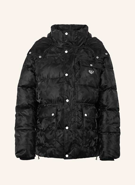PHILIPP PLEIN Nylon Jacke CAMOUFLAGE SCHWARZ