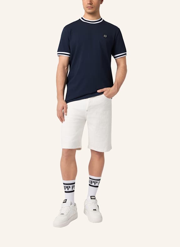 PHILIPP PLEIN Jeansshorts Fermentera MONOGRAM WEISS
