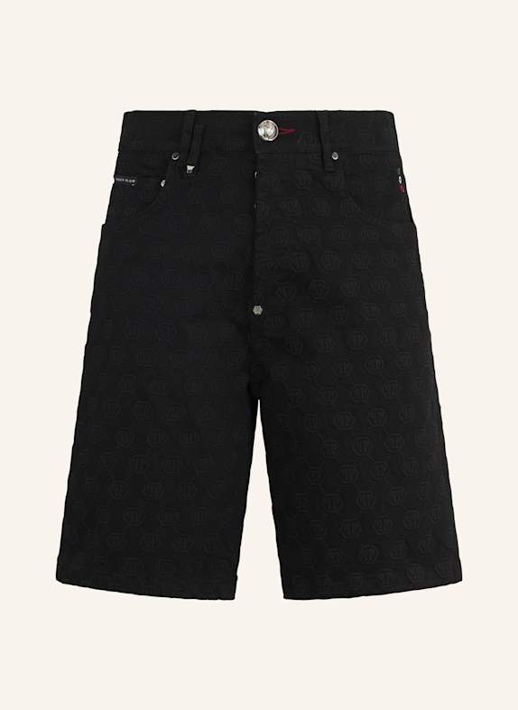 PHILIPP PLEIN PHILIPP PLEIN Formentera Fit Shorts Embroidery Monogram SCHWARZ
