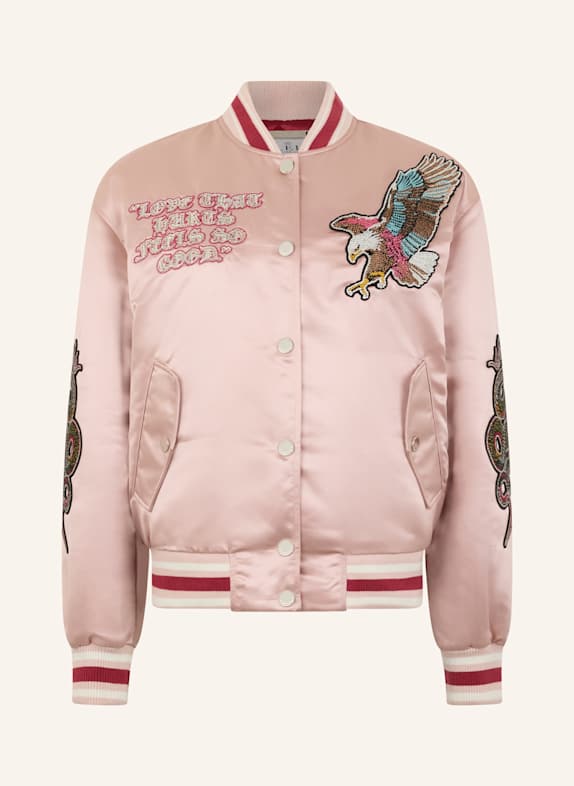 PHILIPP PLEIN PHILIPP PLEIN Oversized Bomber Patches Strass ROSA