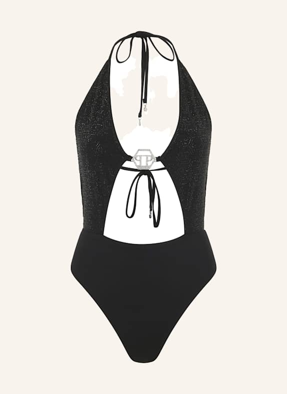 PHILIPP PLEIN Monokini MONOGRAM SCHWARZ