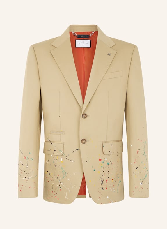 PHILIPP PLEIN PHILIPP PLEIN Blazer Gigolo Fit Paint Splash Painted BEIGE