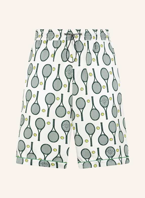 PHILIPP PLEIN PHILIPP PLEIN Silk Drawstring Shorts Tennis WEISS