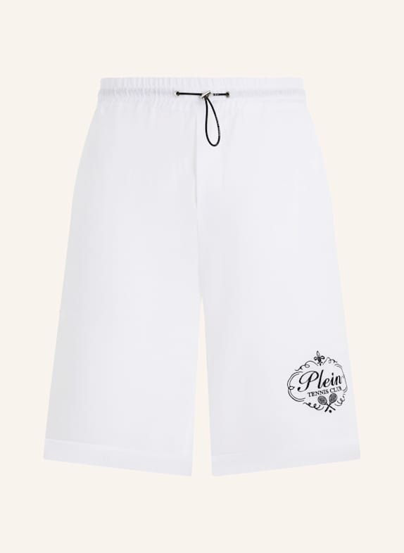 PHILIPP PLEIN PHILIPP PLEIN Linen Drawstring Shorts Tennis Club WEISS