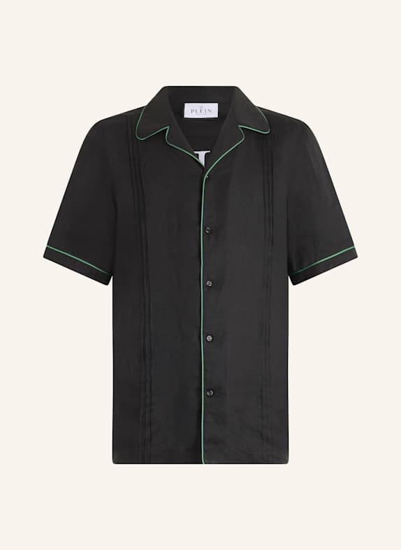 PHILIPP PLEIN PHILIPP PLEIN Linen Bowling Shirt Plein Tennis SCHWARZ