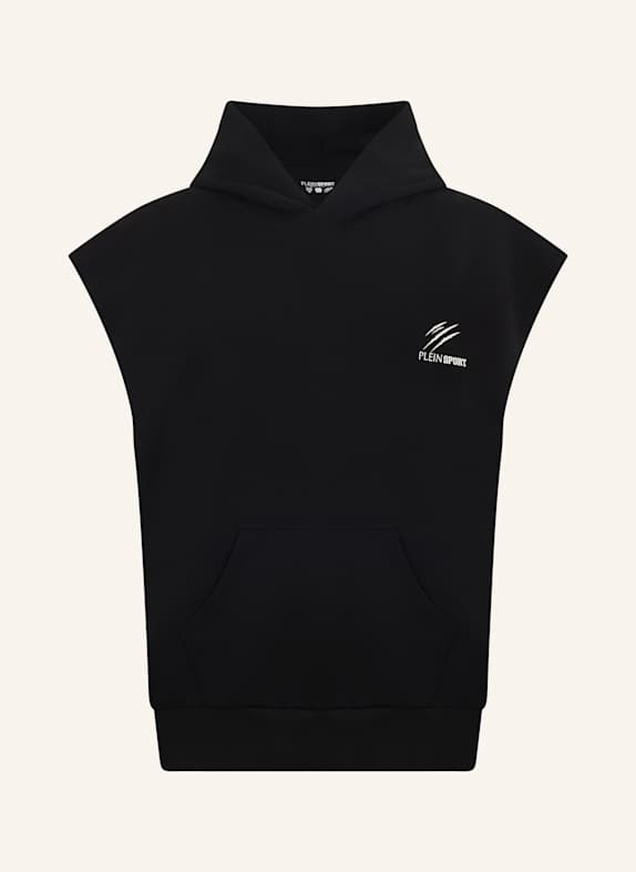 PLEIN SPORT PLEIN SPORT Pique Hoodie Vest Icon SCHWARZ