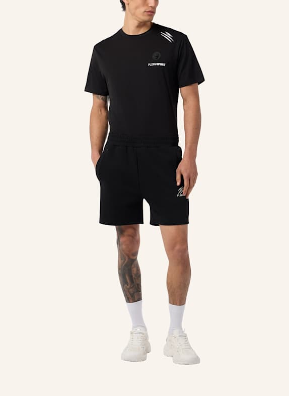 PLEIN SPORT Jogging-Shorts ICON SCHWARZ