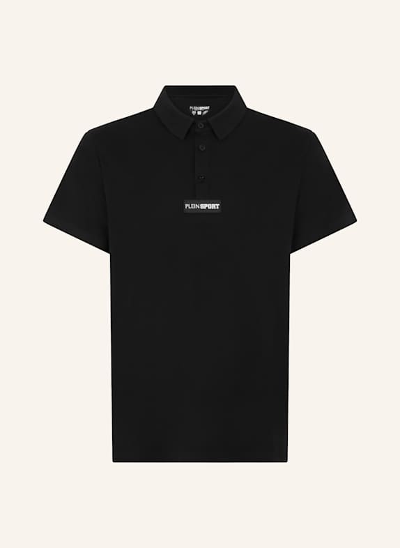 PLEIN SPORT PLEIN SPORT Pique Polo T-Shirt Scratch SCHWARZ