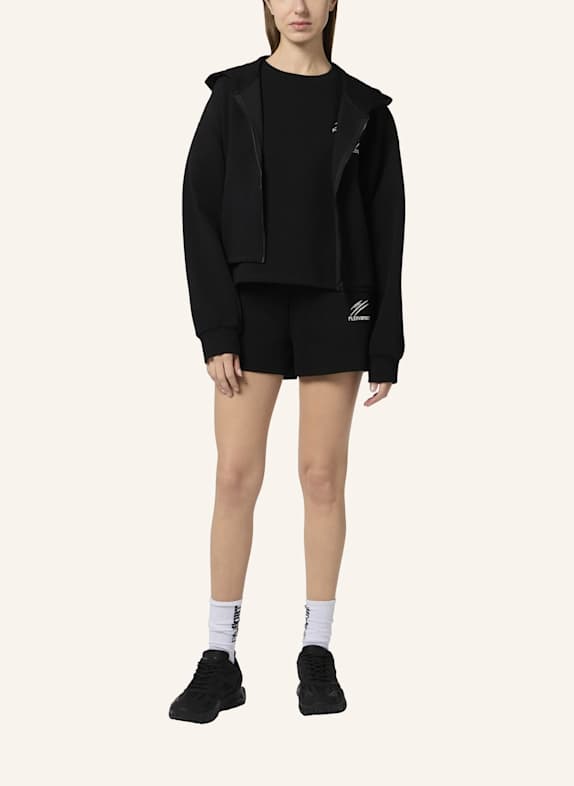 PLEIN SPORT Kapuzen-Sweatjacke SCRATCH SCHWARZ