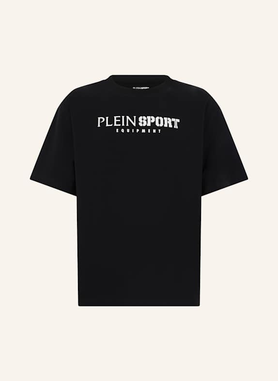 PLEIN SPORT PLEIN SPORT Round Neck T-Shirt Reflective Scratch SCHWARZ