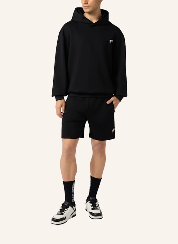 PLEIN SPORT Jogging-Shorts CHROME SCHWARZ