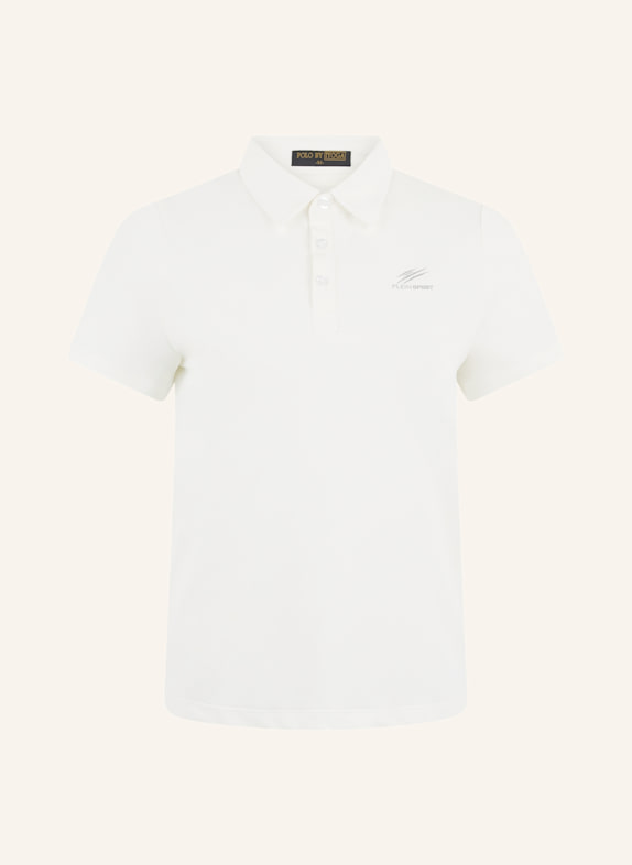PLEIN SPORT PLEIN SPORT Pique Polo T-Shirt Reflective Scratch WEISS