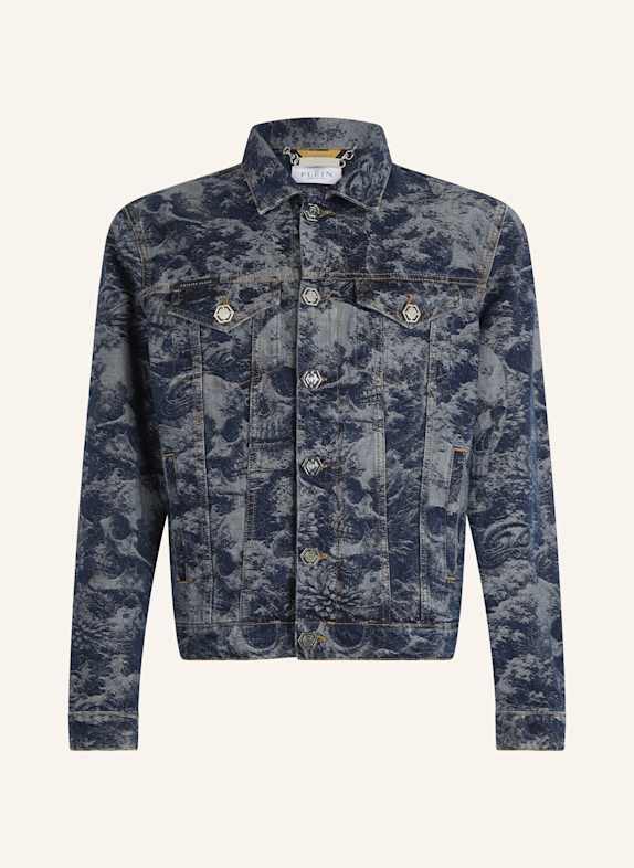 PHILIPP PLEIN PHILIPP PLEIN Trucker Jacket  All-Over Skull Skull BLAU