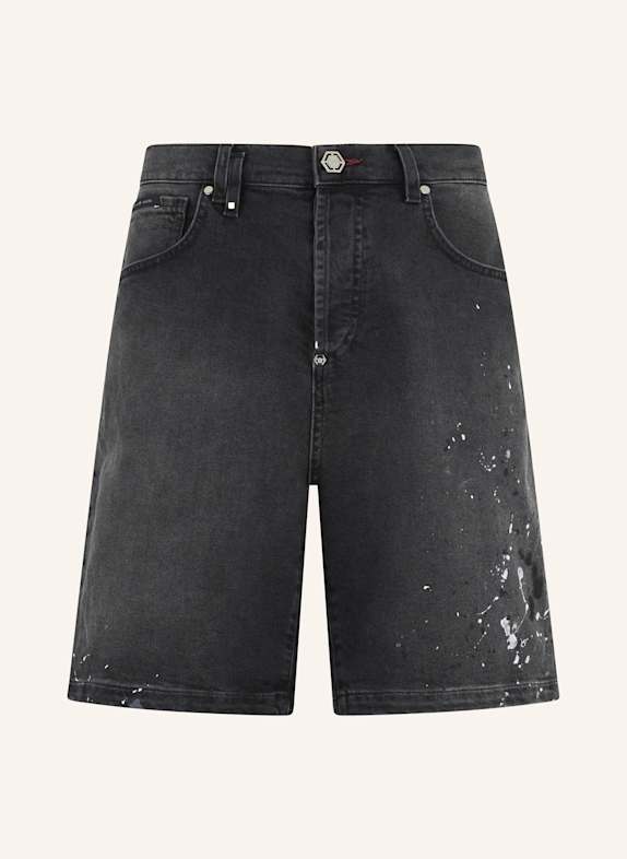 PHILIPP PLEIN PHILIPP PLEIN Denim Shorts Paint SCHWARZ
