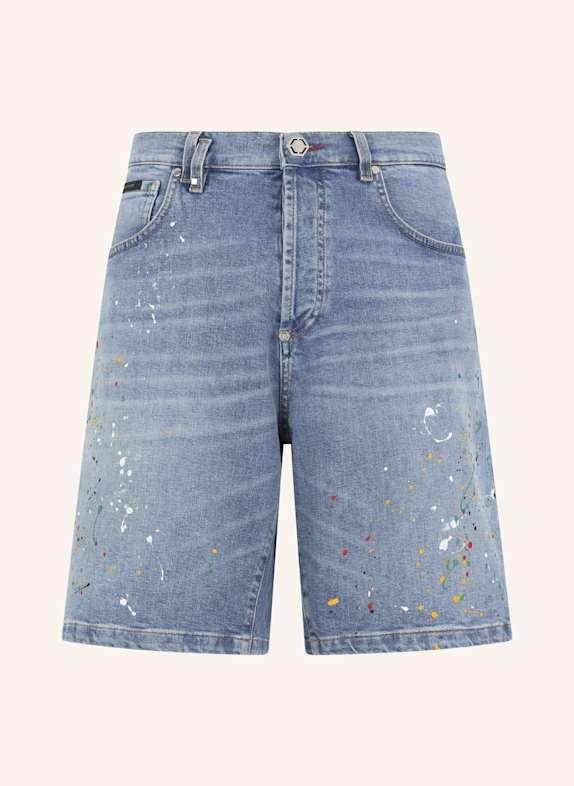PHILIPP PLEIN PHILIPP PLEIN Denim Shorts Paint HELLBLAU