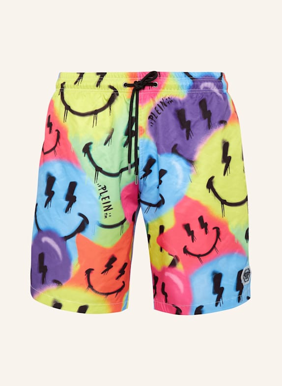 PHILIPP PLEIN PHILIPP PLEIN Badehose SMILE BLAU/ GELB/ FUCHSIA