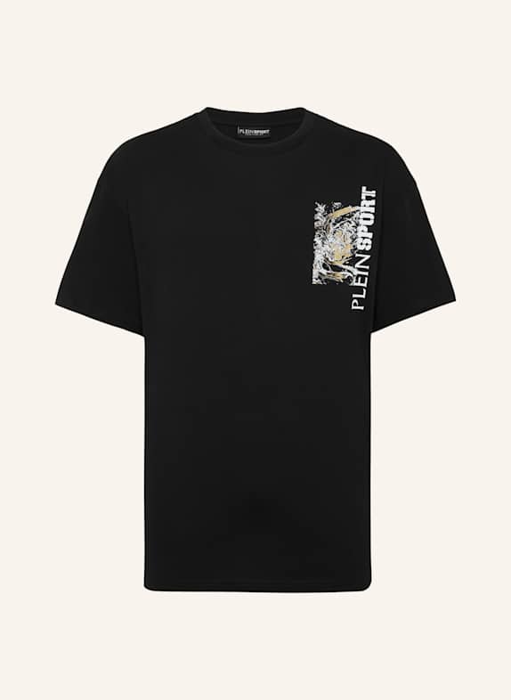 PLEIN SPORT T-Shirt Rundhalsausschnitt Ss TIGER SCHWARZ