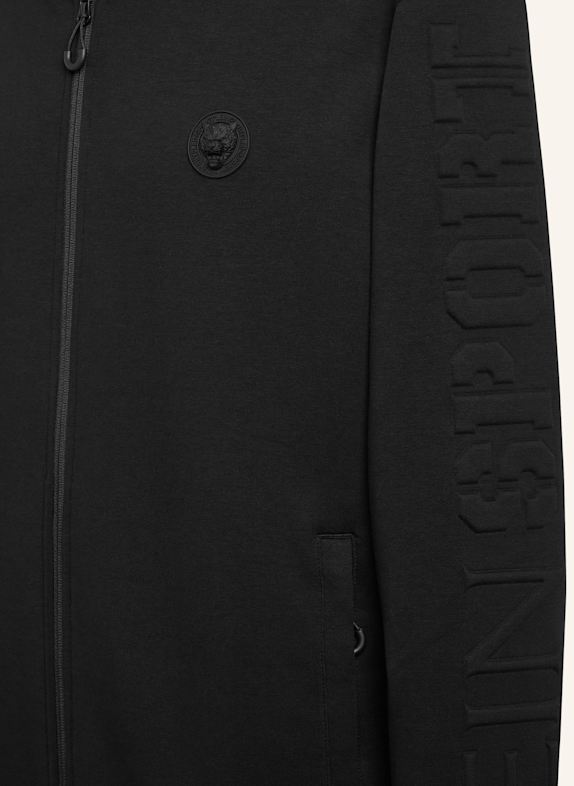 PLEIN SPORT Kapuzen-Sweatshirt SCHWARZ