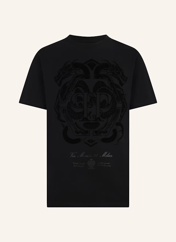 PHILIPP PLEIN PHILIPP PLEIN Printed Round Neck T-Shirt Dragon SCHWARZ
