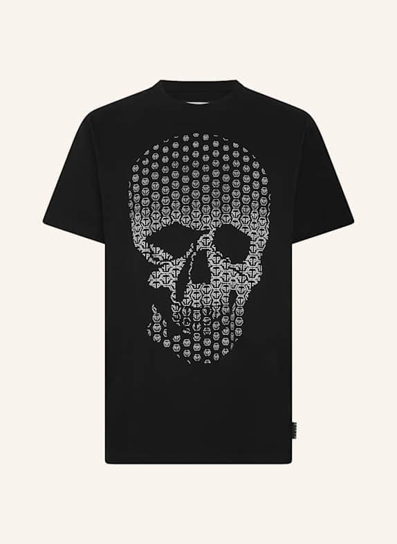 PHILIPP PLEIN PHILIPP PLEIN Round Neck T-Shirt Skull Strass Skull Strass SCHWARZ