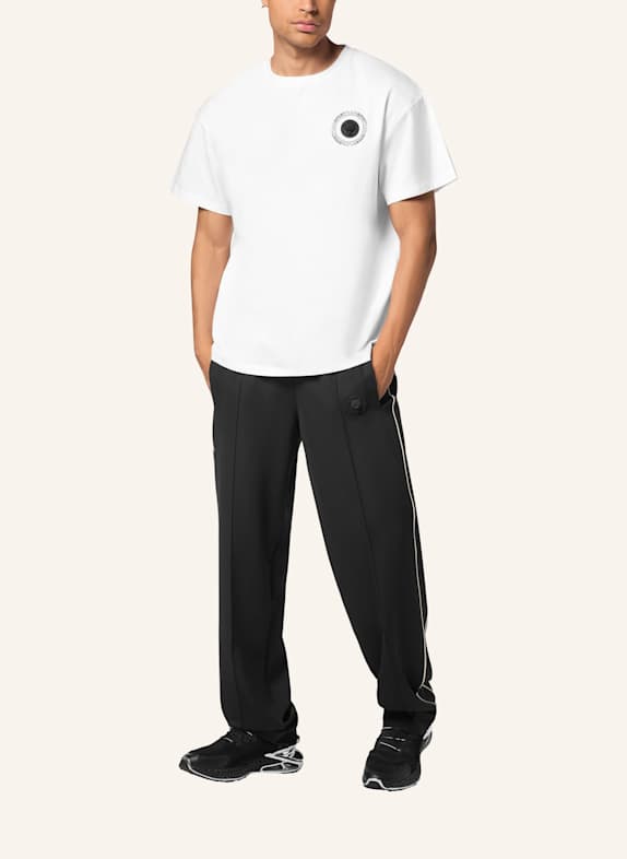 PLEIN SPORT Kurzarm-Rundhals-T-Shirt LOGO WEISS