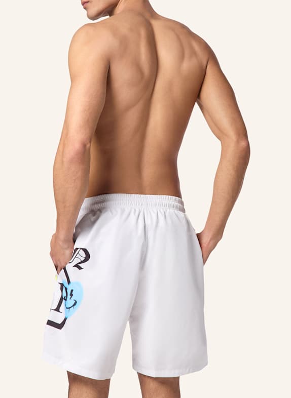 PHILIPP PLEIN Badehose WEISS