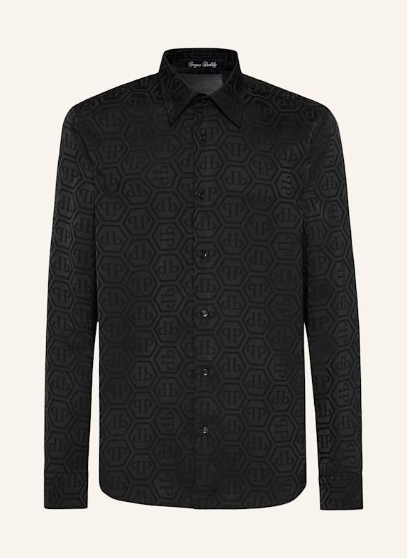 PHILIPP PLEIN PHILIPP PLEIN Hemd Slim Fit MONOGRAM SCHWARZ