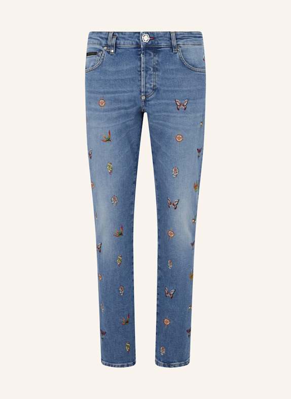 PHILIPP PLEIN PHILIPP PLEIN Embroidered Super Straight Cut Jeans HELLBLAU