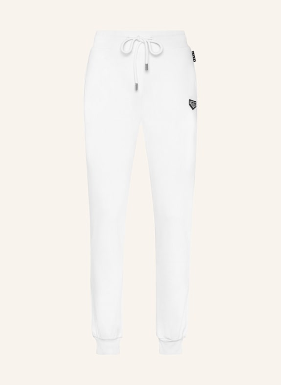 PHILIPP PLEIN PHILIPP PLEIN Jogginghose ICONIC PLEIN WEISS
