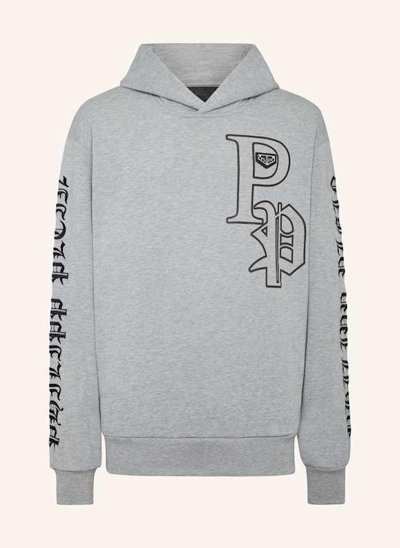 PHILIPP PLEIN PHILIPP PLEIN Hoodie GOTHIC PLEIN GRAU