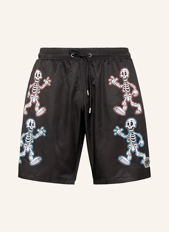 PHILIPP PLEIN PHILIPP PLEIN Badehose SKELETON SCHWARZ