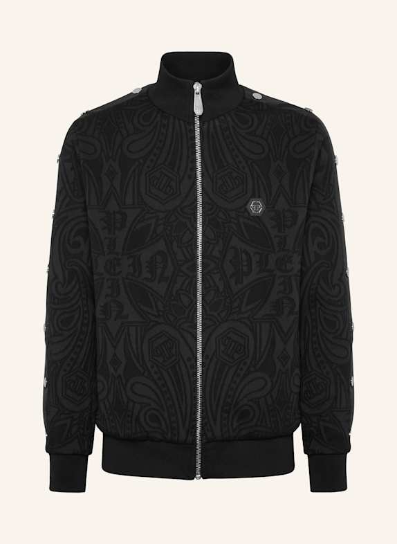 PHILIPP PLEIN Jogging-Jacke CHROME SCHWARZ