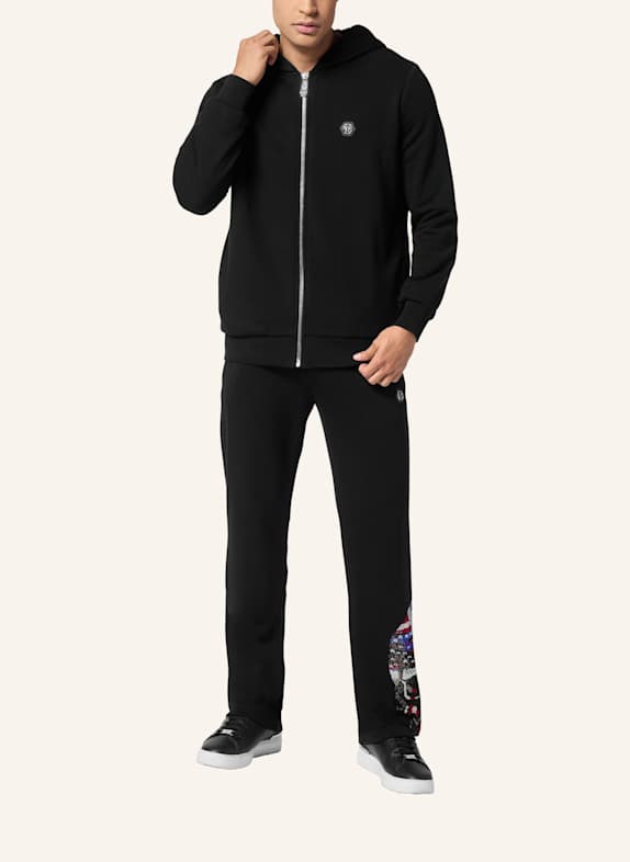 PHILIPP PLEIN Kapuzen-Sweatjacke SKULL SCHWARZ