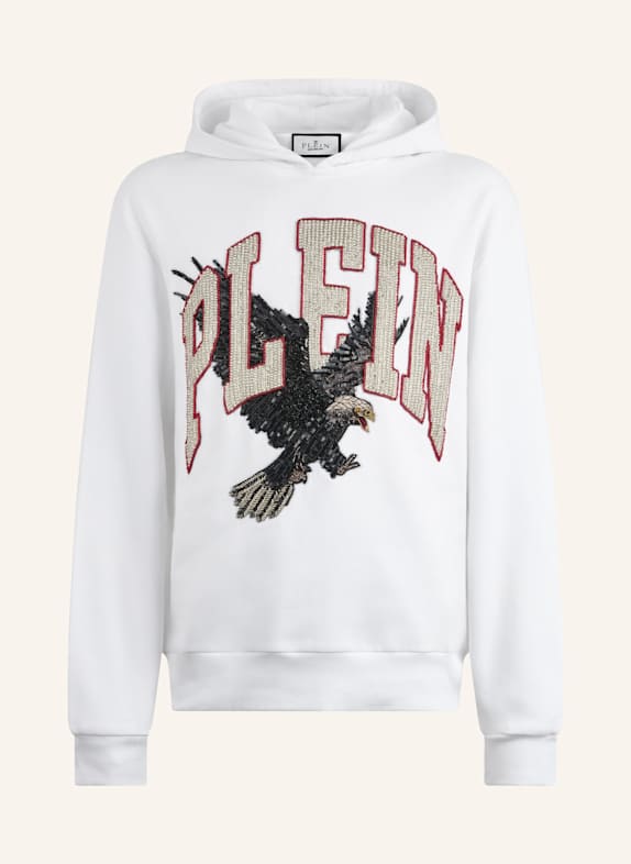 PHILIPP PLEIN Kapuzen-Sweatshirt EAGLE WEISS
