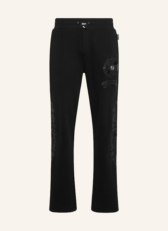 PHILIPP PLEIN Jogginghosen CHROME SCHWARZ