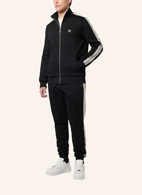 PHILIPP PLEIN Joggingjacke MONOGRAM SCHWARZ