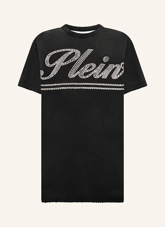 PHILIPP PLEIN PHILIPP PLEIN Open Back T-Shirt Dress Strass Signature SCHWARZ