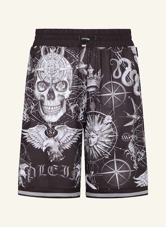 PHILIPP PLEIN PHILIPP PLEIN Mesh Basketball Shorts Tattoo SCHWARZ