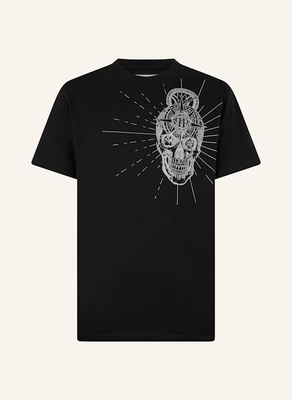 PHILIPP PLEIN PHILIPP PLEIN Round Neck T-Shirt Skull Stones SCHWARZ