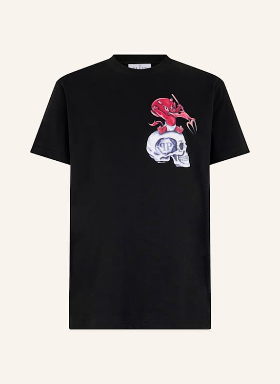 PHILIPP PLEIN PHILIPP PLEIN Round Neck T-Shirt Baby Devil Small SCHWARZ
