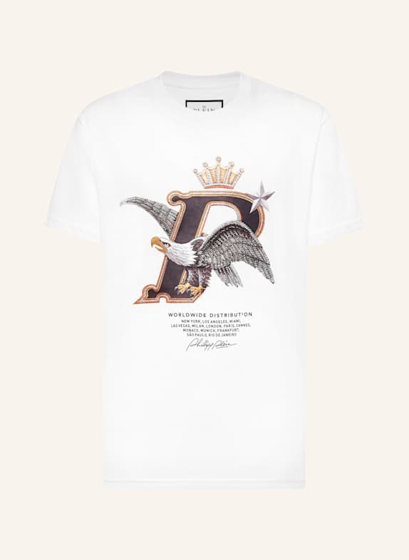 PHILIPP PLEIN T-Shirt Rundhalsausschnitt Ss EAGLE WEISS