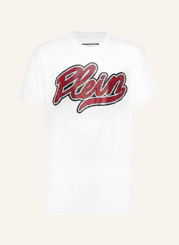 PHILIPP PLEIN T-Shirt Rundhalsausschnitt Ss SIGNATURE WEISS